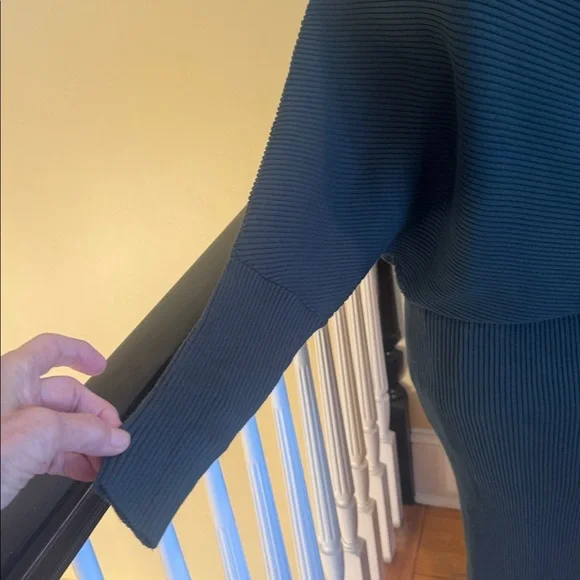 Reiss Lara off shoulder Teal dress - Picture 6 of 12